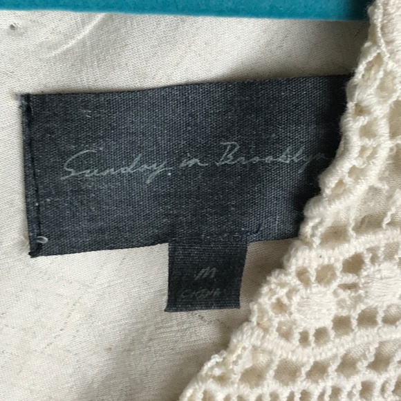 Sunday In Brooklyn Cream Knit Tank Top Anthro M - Picture 4 of 8